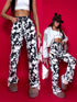 Džinsa bikses "FASHION PRINT Y3357" - pelēkbrūnas PRE-ORDER